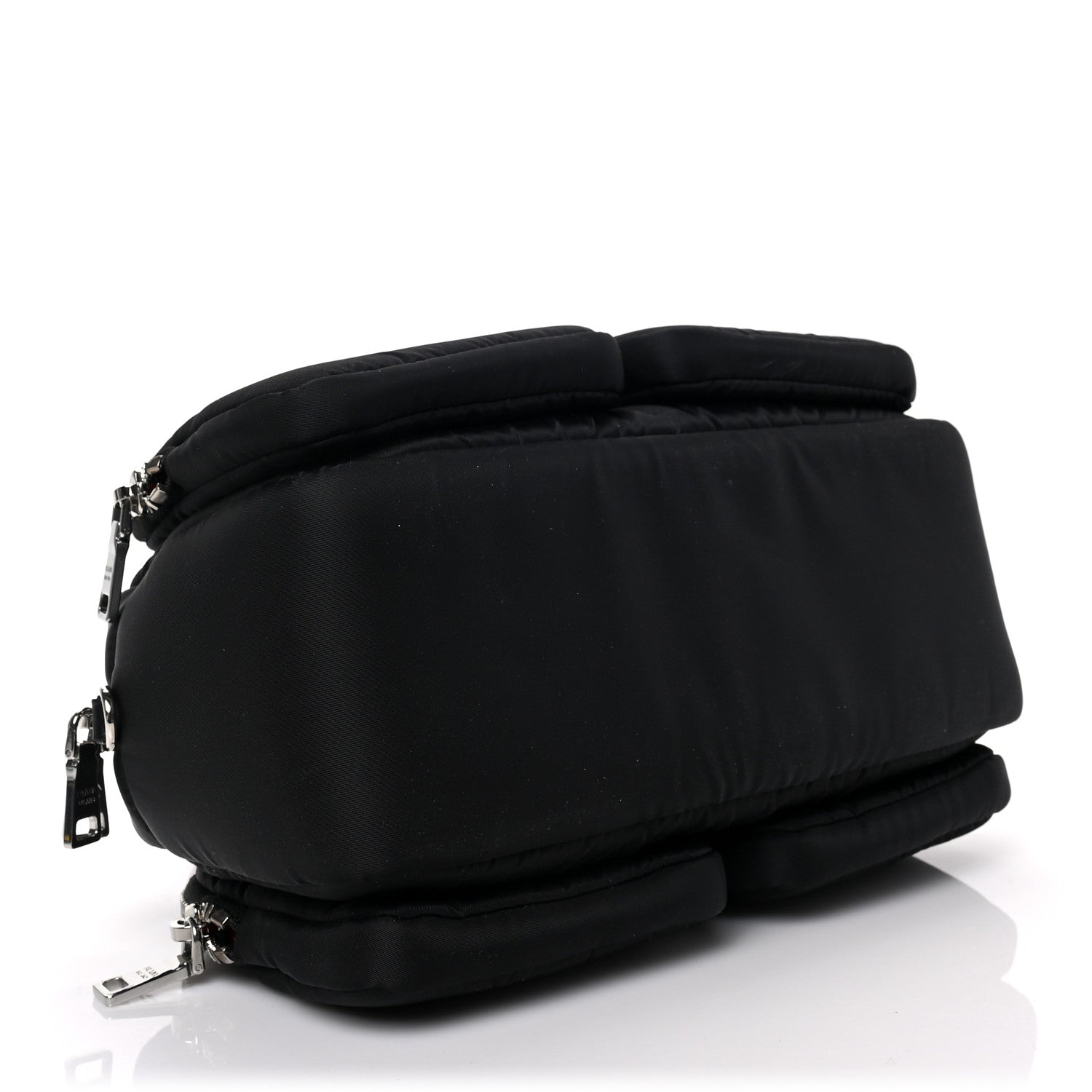 Prada Tessuto Nylon Pocket Top Handle Cargo Shoulder Bag Black Fuoco 4 of 8
