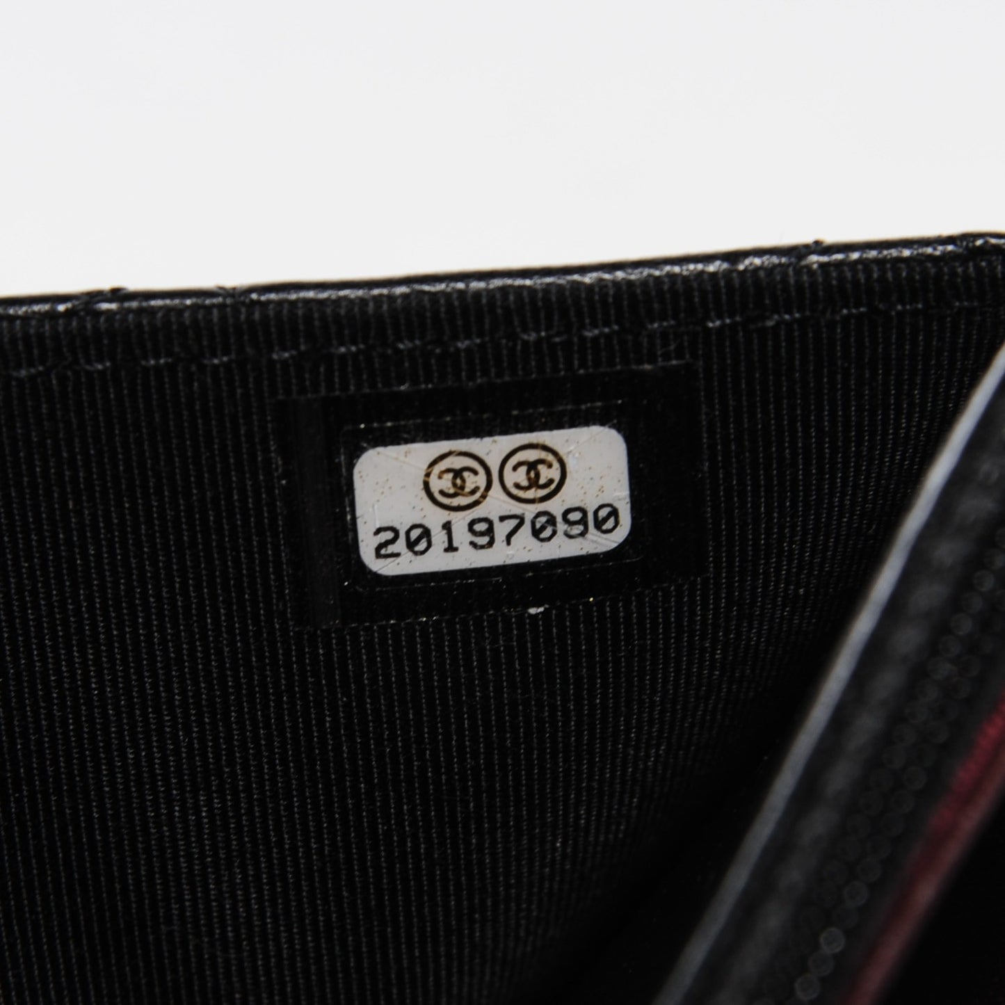 Lambskin Quilted Wallet on Chain WOC Black