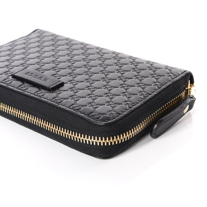 Gucci Soft Microguccissima Zip Around Organizer Wallet Black 8 of 11