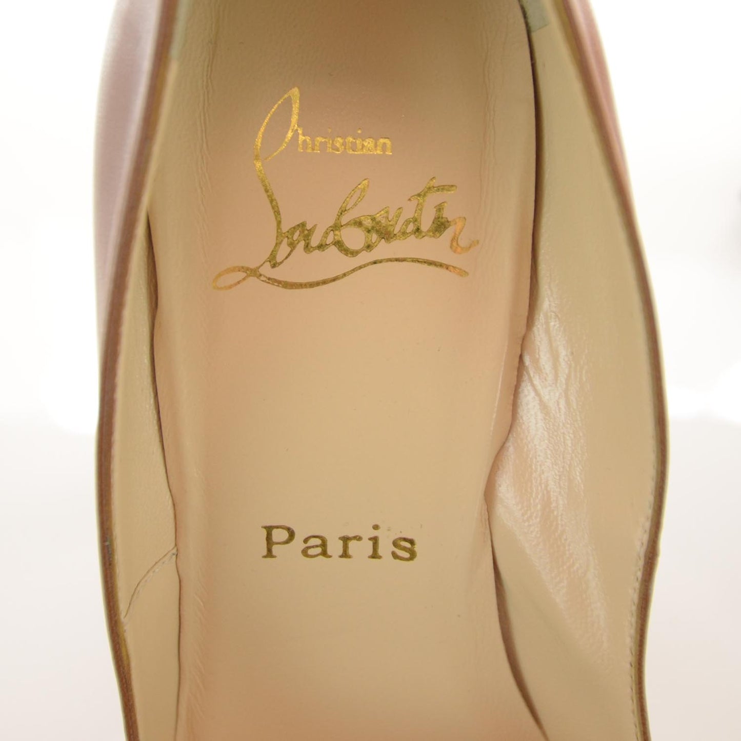 Leather Wood New Simple 120 Pumps 38.5 Tan