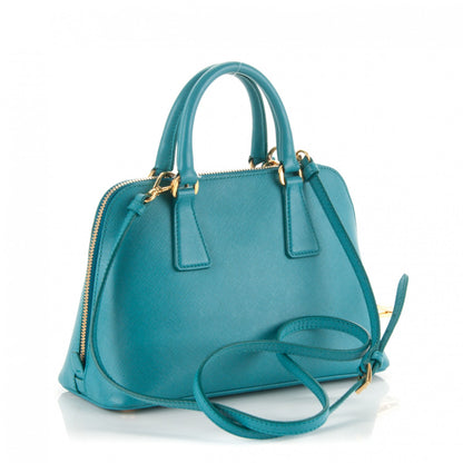 Prada Saffiano Lux Mini Promenade Tote Turchese 3 of 6