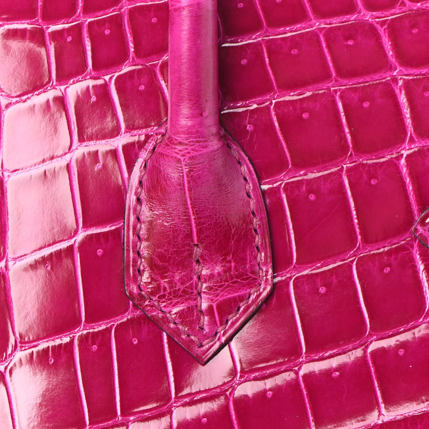 Hermes Shiny Niloticus Crocodile Birkin 25 Rose Scheherazade 8 of 32