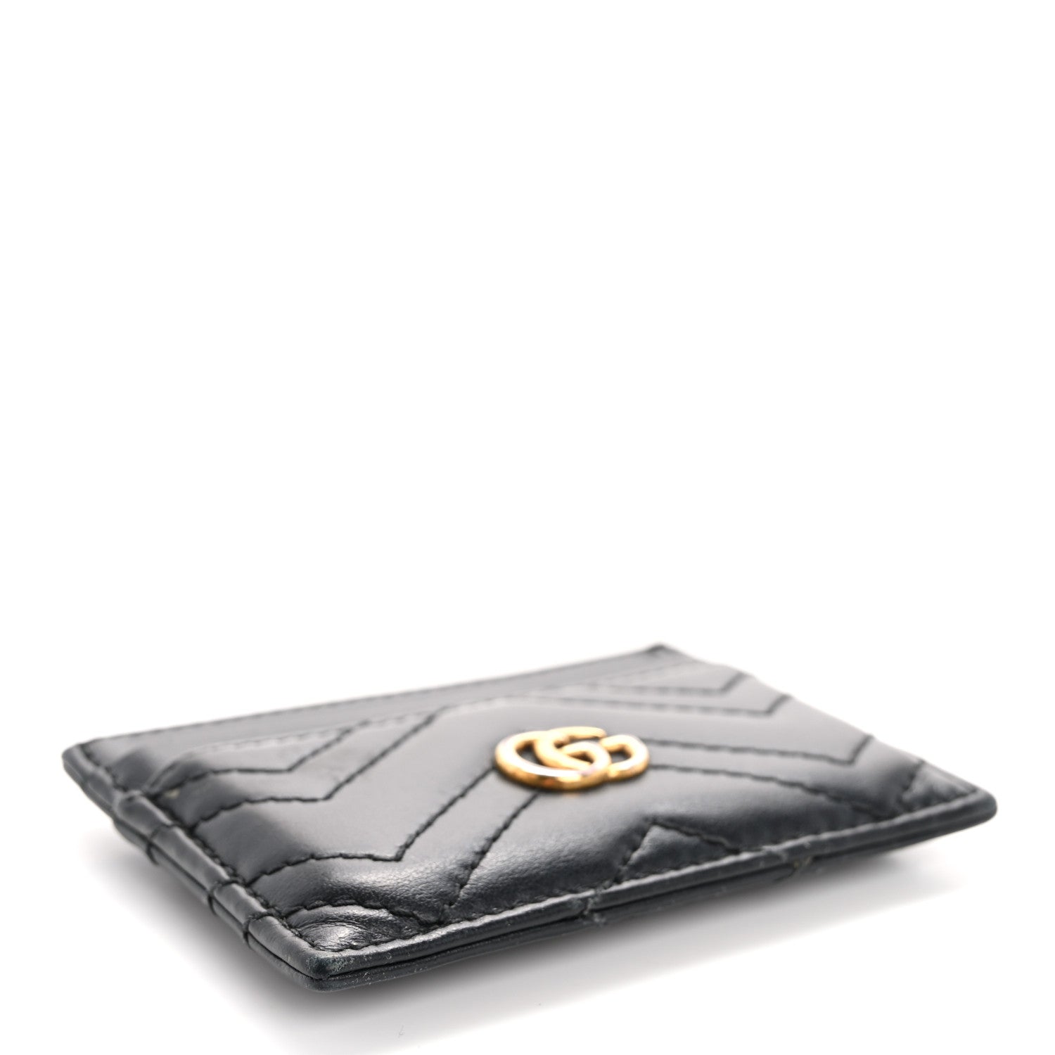 Gucci Calfskin Matelasse GG Marmont Card Holder Black 4 of 10