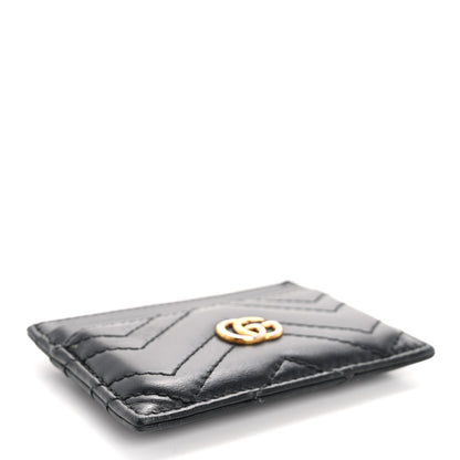 Gucci Calfskin Matelasse GG Marmont Card Holder Black 4 of 10