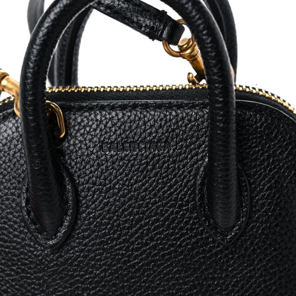 Balenciaga Grained Calfskin Logo Mini Ville Top Handle Bag Black White 11 of 11