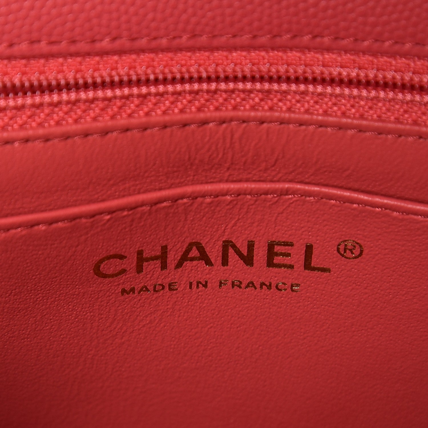 Chanel Caviar Quilted Mini Rectangular Flap Dark Pink 7 of 8