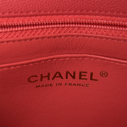 Chanel Caviar Quilted Mini Rectangular Flap Dark Pink 7 of 8