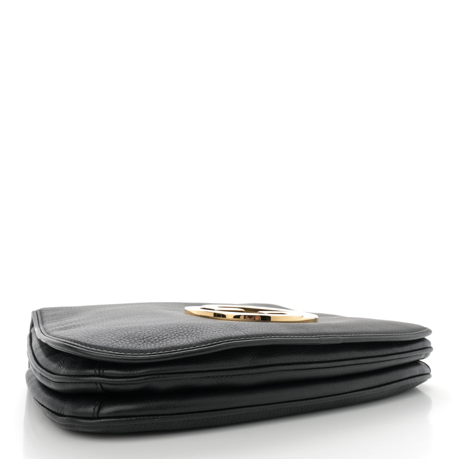 Gucci Roxy Calfskin Web Medium Blondie Top Handle Shoulder Flap Bag Black 4 of 13