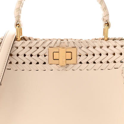 Fendi Nappa Interlace Mini Peekaboo Iconic Satchel Camelia 9 of 11