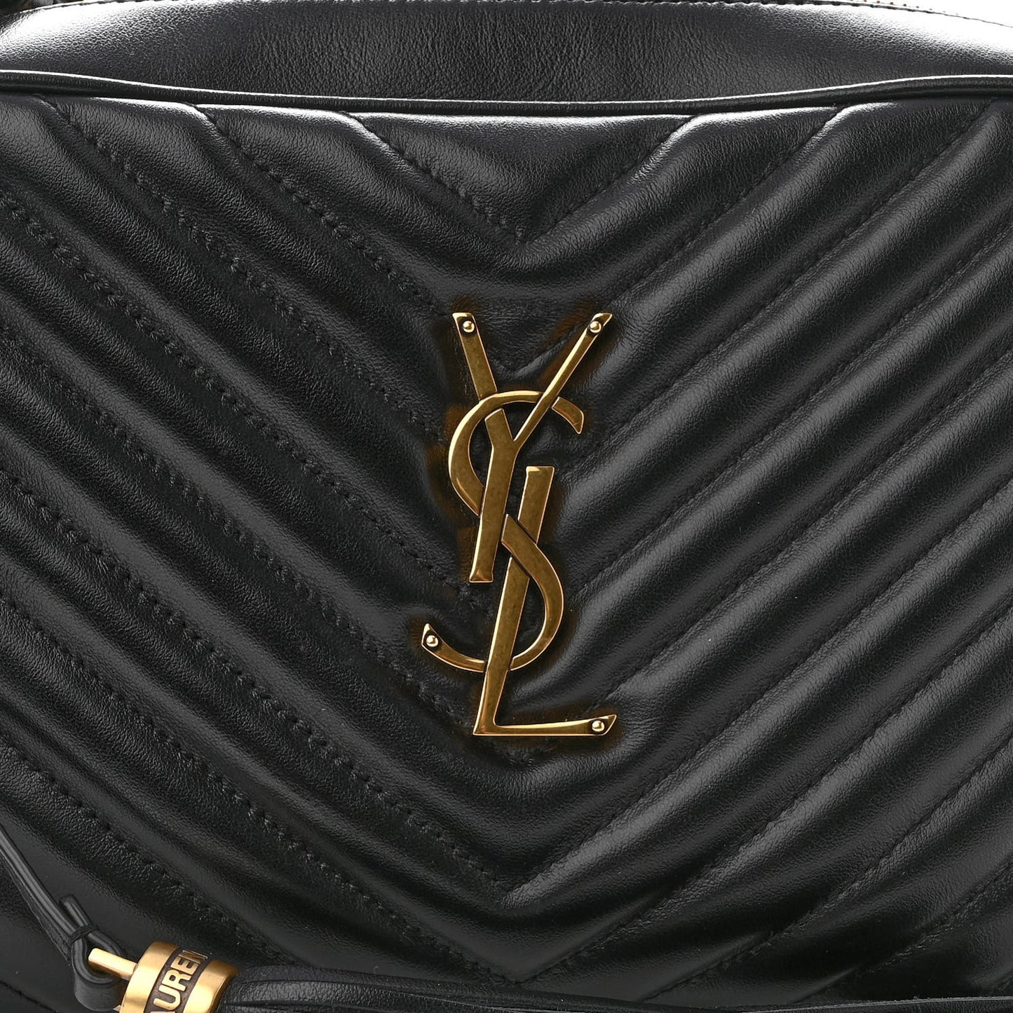 Calfskin Matelasse Monogram Lou Camera Bag Black