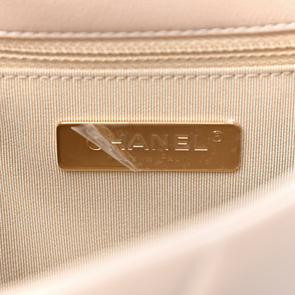 Chanel Lambskin Quilted Medium Chanel 19 Flap Beige 5 of 8