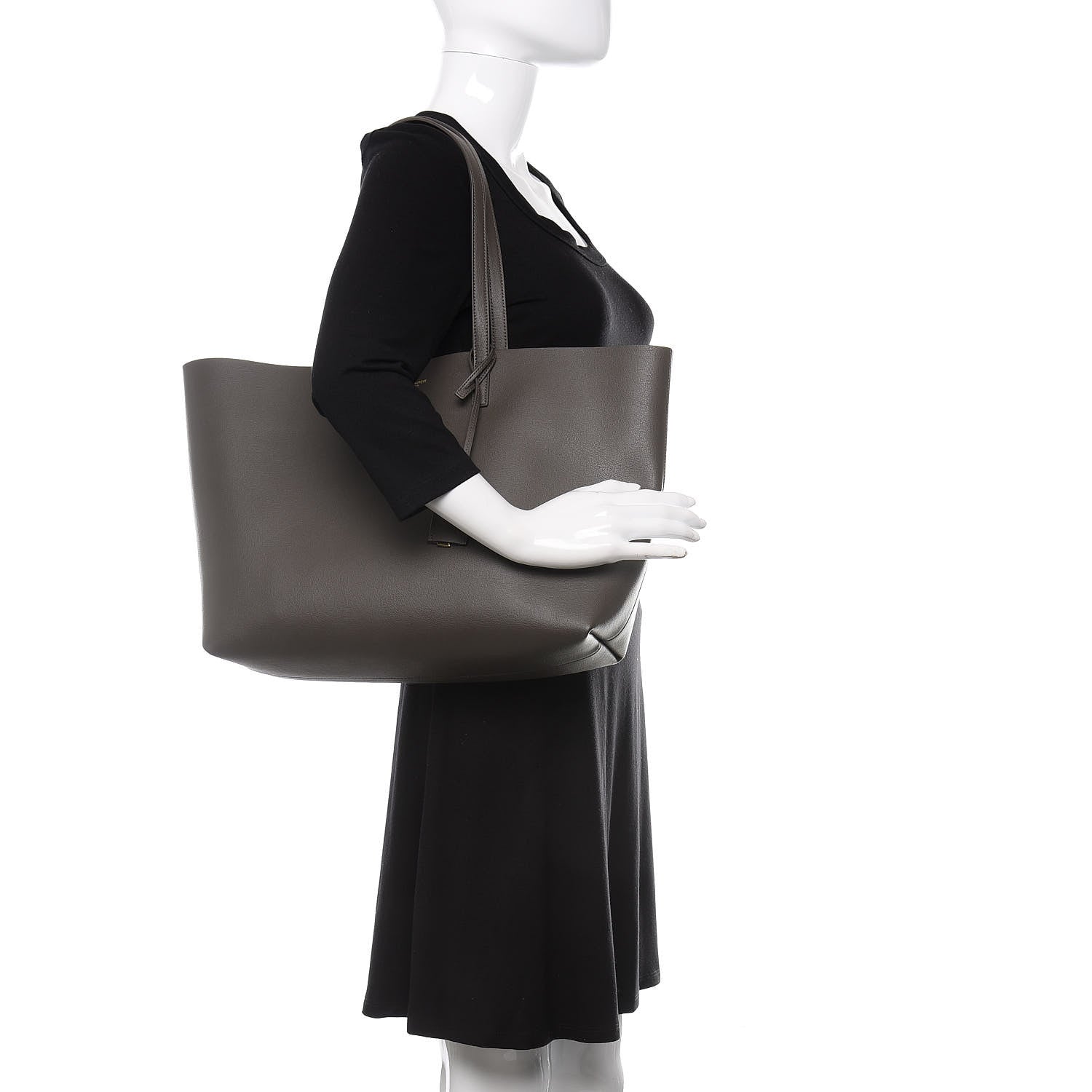 Saint Laurent Calfskin Large Shopping Tote Pebble 2 of 10