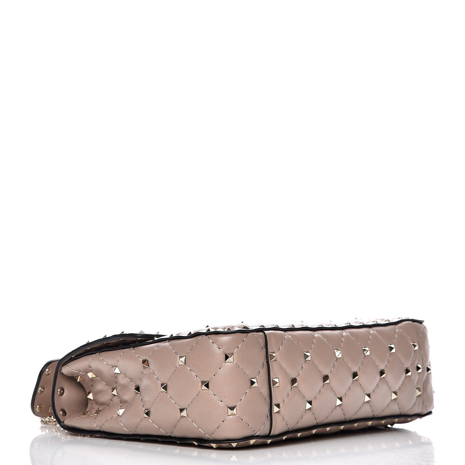 Valentino Garavani Lambskin Medium Rockstud Spike Shoulder Bag Poudre 4 of 8