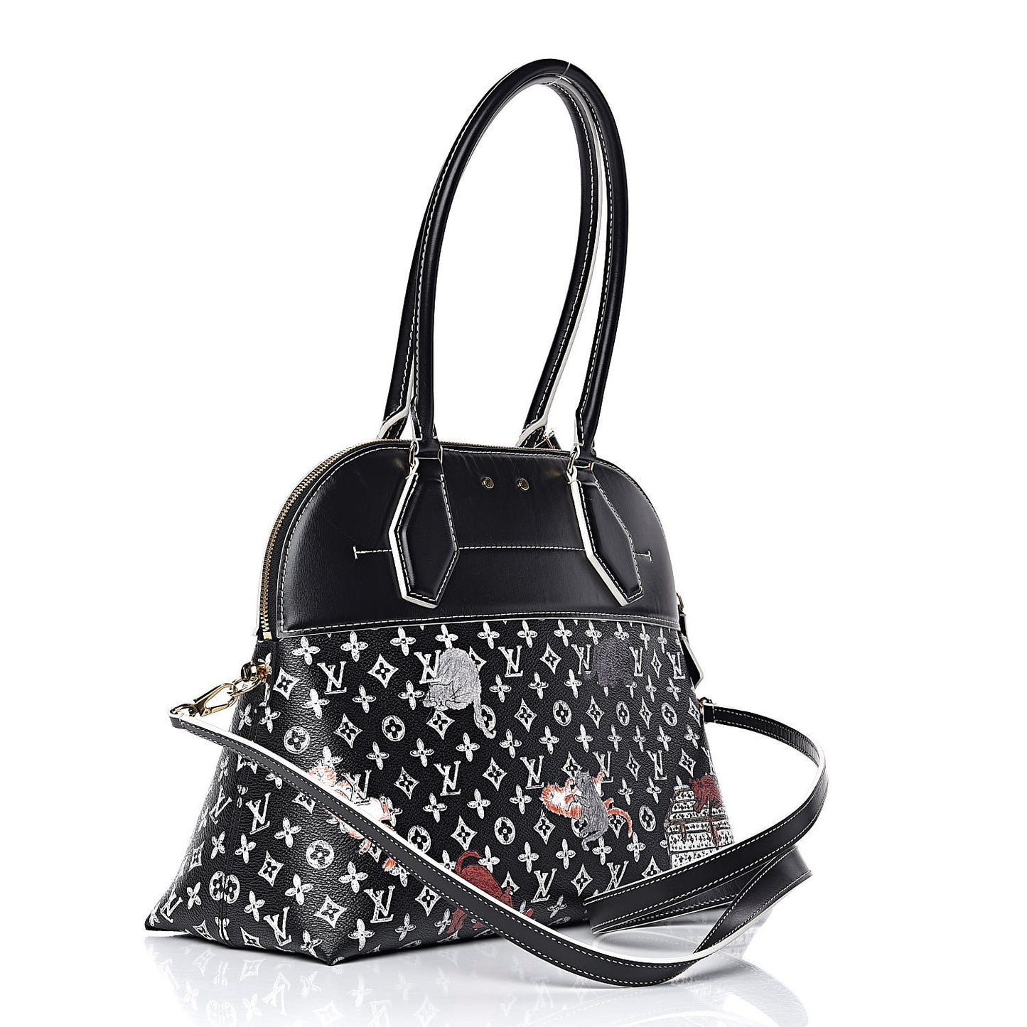 Calfskin Catogram Alma Souple MM Black