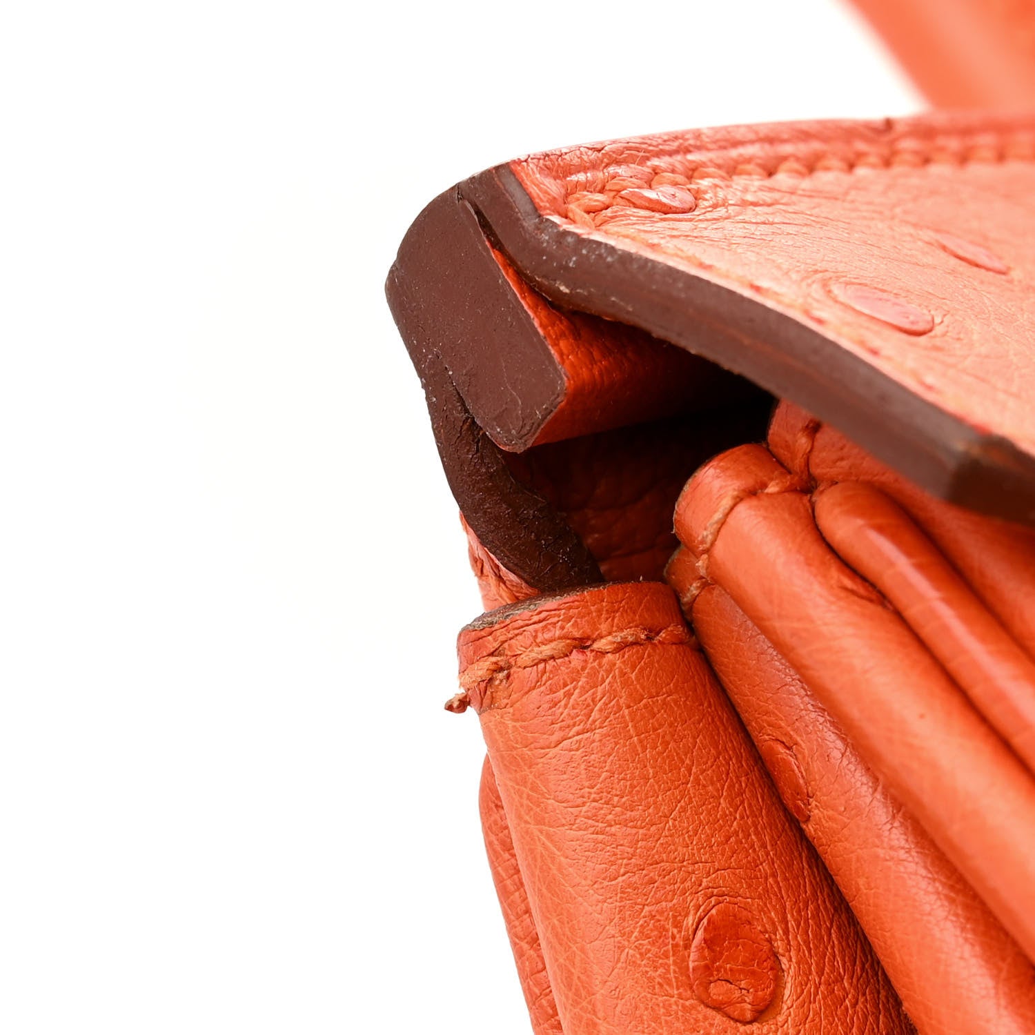 Hermes Ostrich Birkin 30 Orange 11 of 12