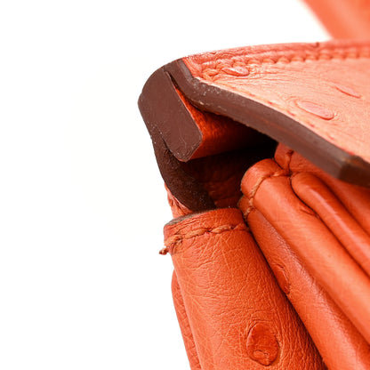Hermes Ostrich Birkin 30 Orange 11 of 12