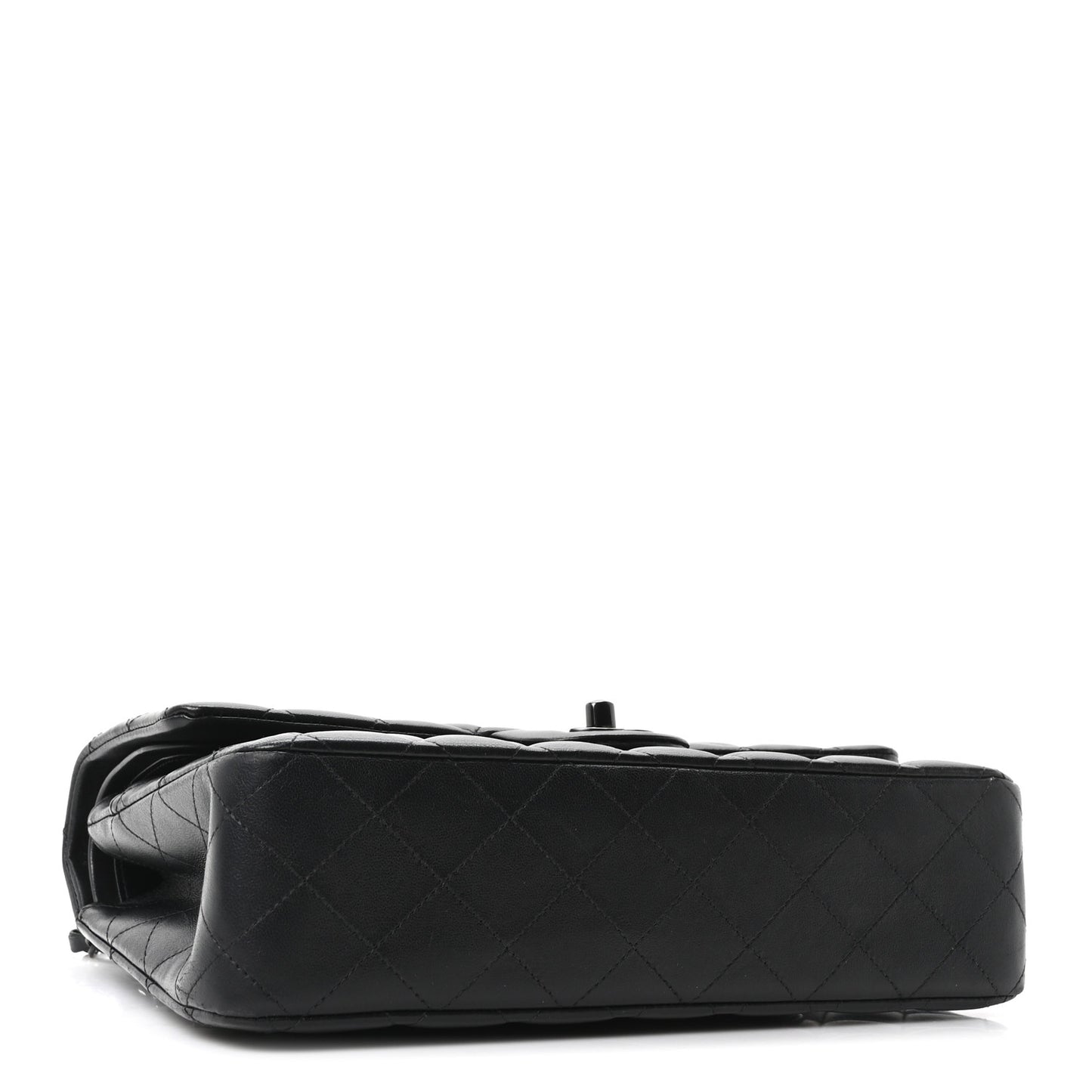 Lambskin Quilted Medium Double Flap So Black