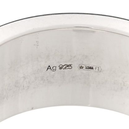 Gucci X ADIDAS Sterling Silver Trefoil GG Monogram Band Ring 53 6.5 6 of 7