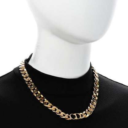 Christian Dior Metal CD Choker Necklace Gold 2 of 5