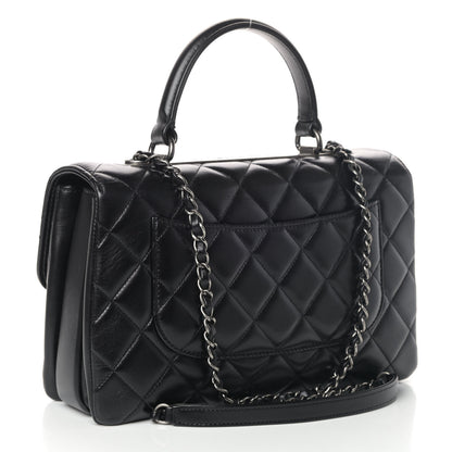 Chanel Lambskin Quilted Medium Trendy CC Flap Dual Handle Bag Black 2 of 4