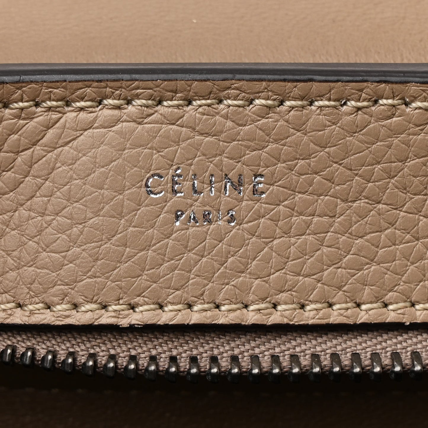 Drummed Calfskin Suede Medium Trapeze Dune