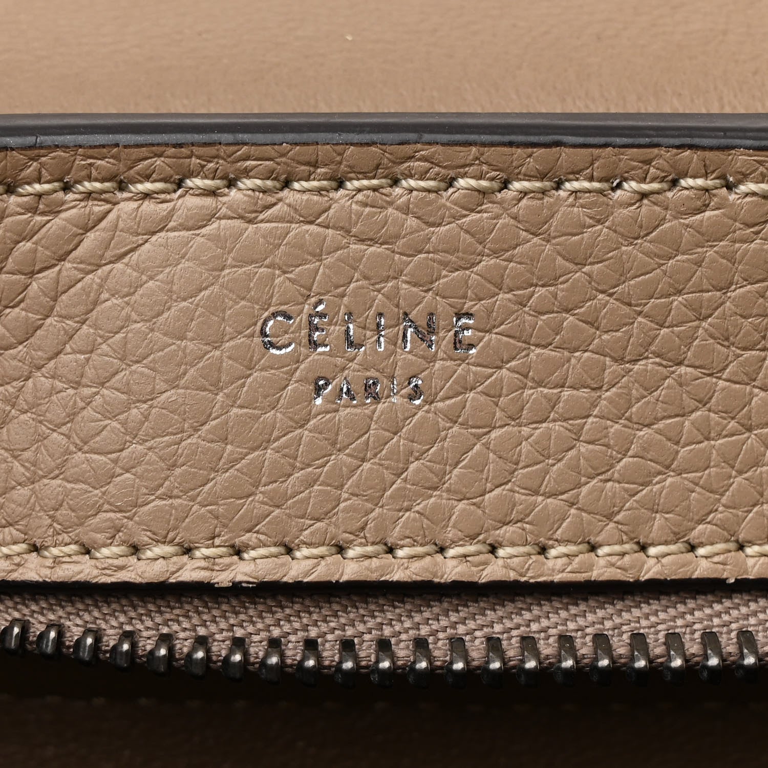Celine Drummed Calfskin Suede Medium Trapeze Dune 6 of 10