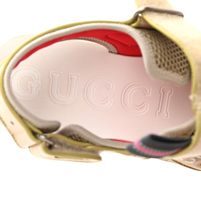 Gucci Mesh Fabric Tinsel Sport Sandals 37 Loess Sand Box Pink 7 of 10