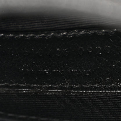 Saint Laurent Grain De Poudre Matelasse Chevron Quilted Round Vinyle Camera Bag Black 7 of 11