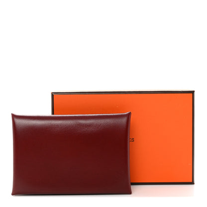 Hermes Box Calvi Card Case Rouge H 8 of 8