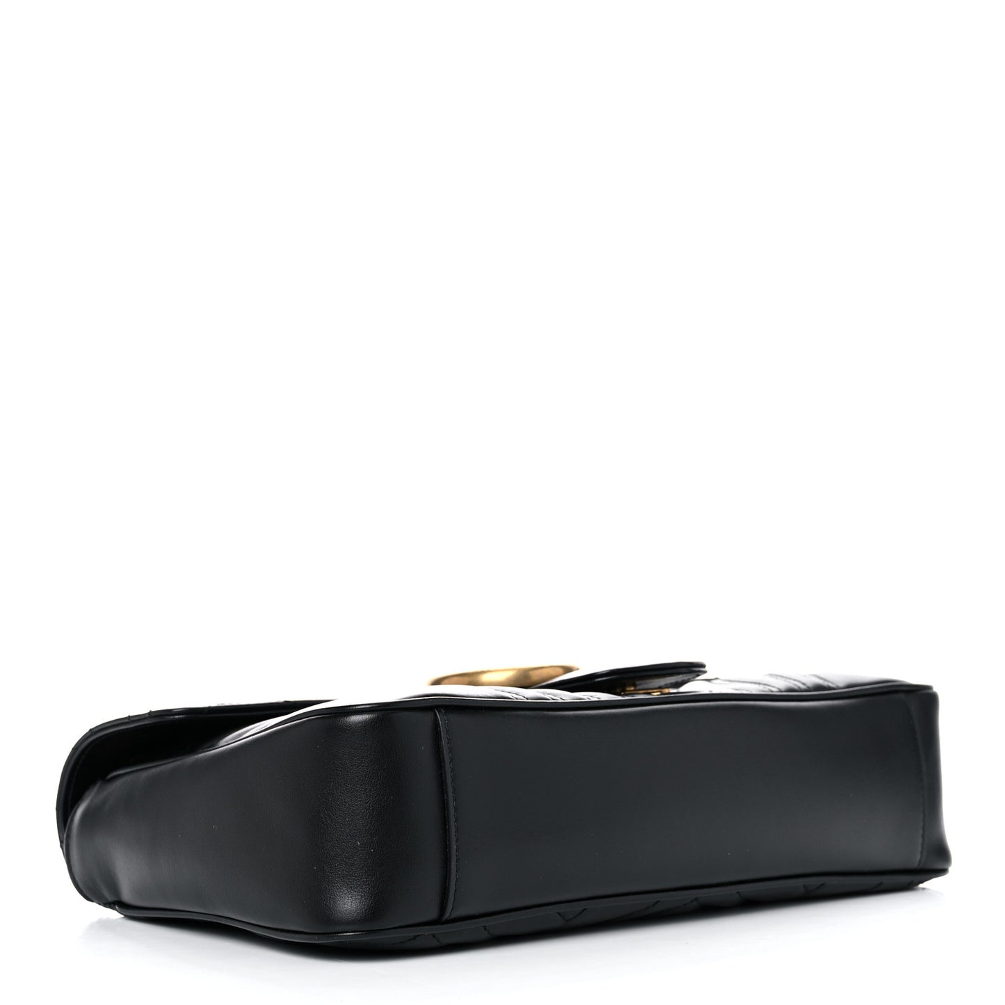 Calfskin Matelasse Medium GG Marmont Shoulder Bag Black