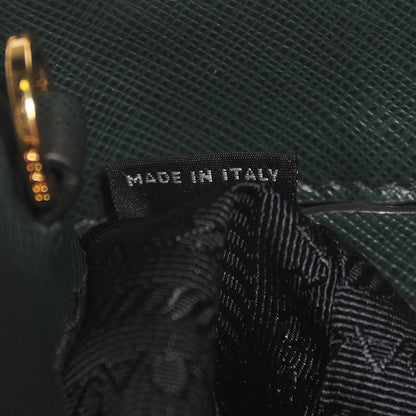 Prada Saffiano Lux Small Double Zip Tote Smeraldo 10 of 14