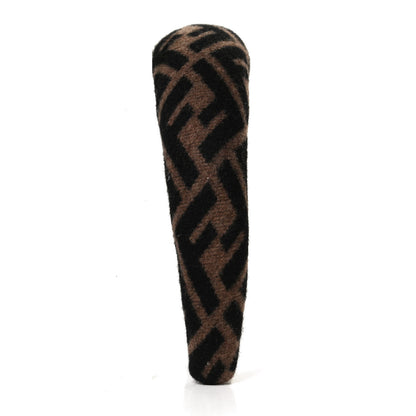 Fendi Wool Cashmere FF Logo Headband Tobacco 4 of 10