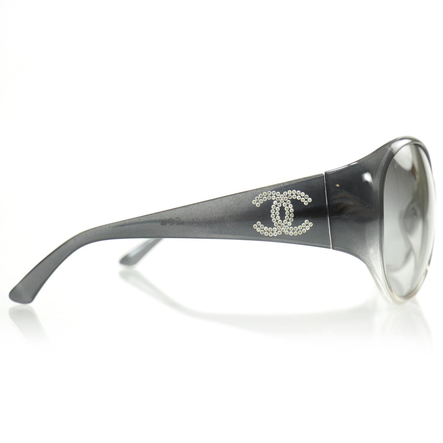 Chanel Crystal CC Logo Sunglasses 6013 B 4 of 6