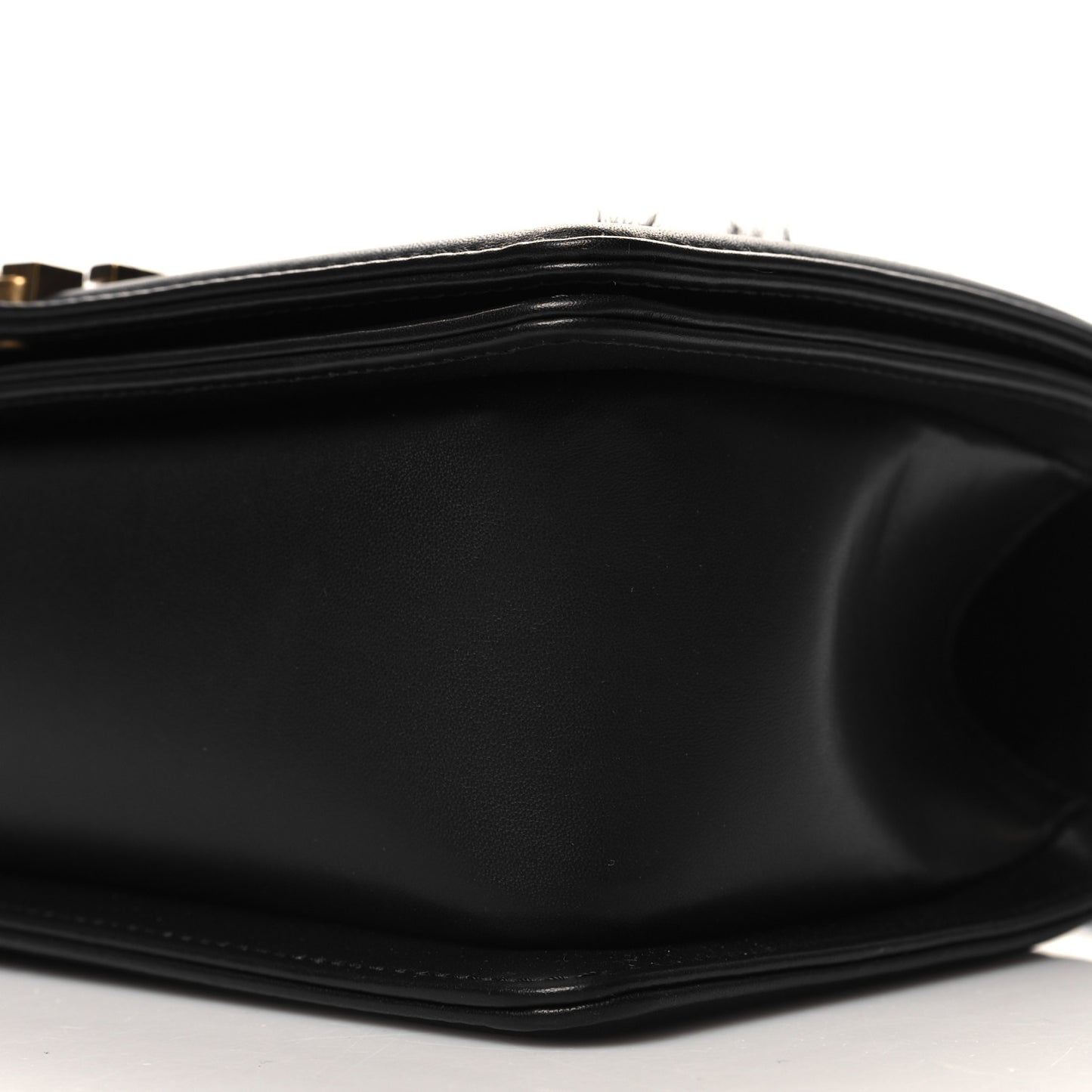 Fur Calfskin Medium Boy Flap Black