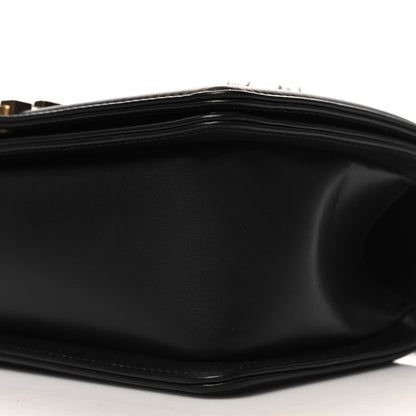 Chanel Fur Calfskin Medium Boy Flap Black 10 of 11