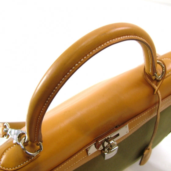 Barenia Toile Kelly 35 Handbag Khaki