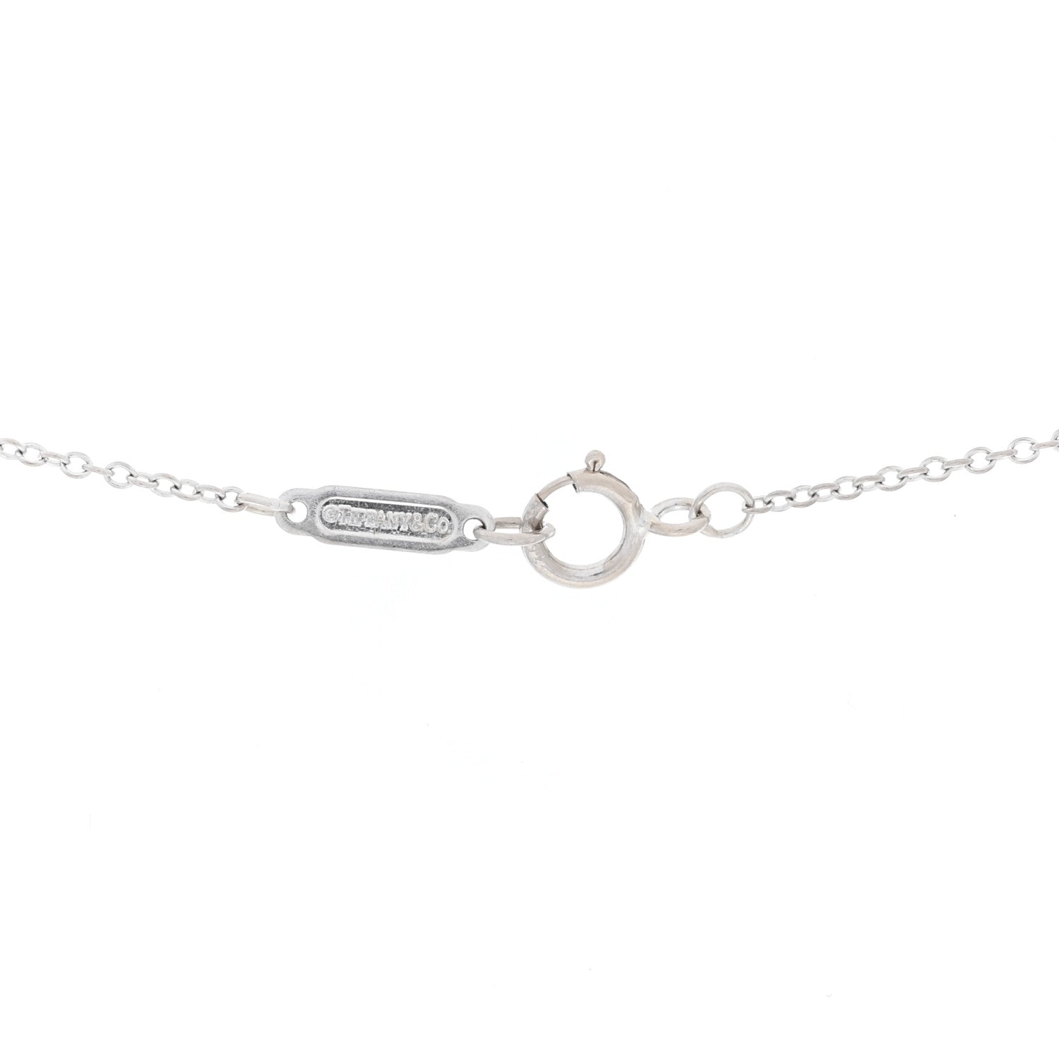 Tiffany Platinum 18K White Gold Diamond Small Cross Pendant Necklace 3 of 4