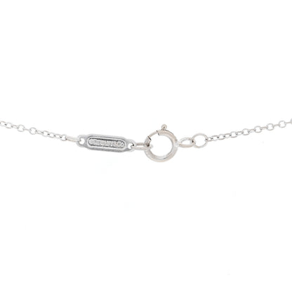 Tiffany Platinum 18K White Gold Diamond Small Cross Pendant Necklace 3 of 4