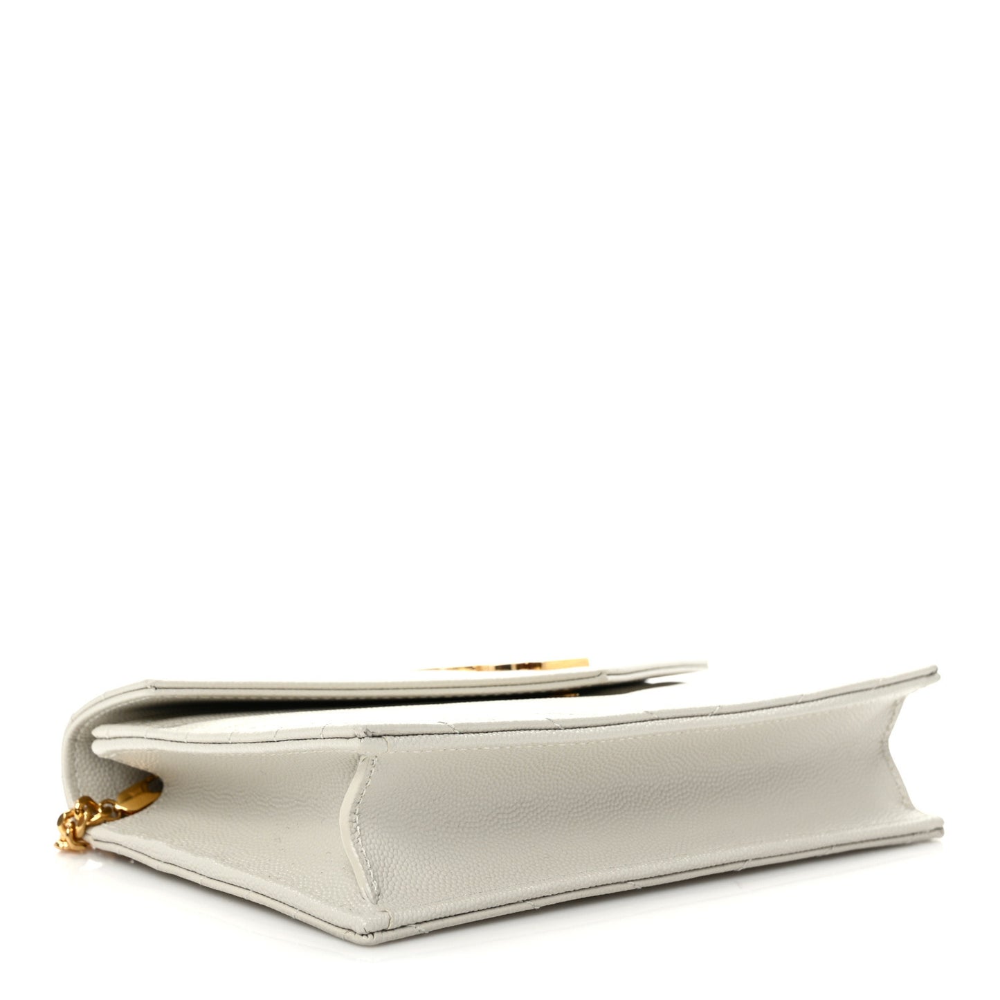 Grain De Poudre Matelasse Chevron Monogram Envelope Chain Wallet Crema Soft