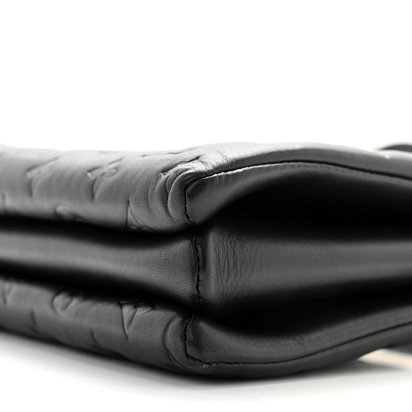 Lambskin Embossed Monogram Coussin MM Black