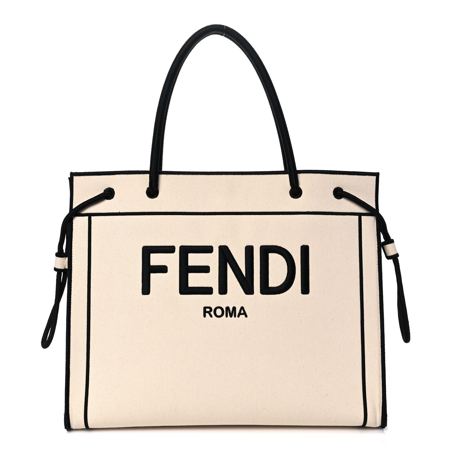 Canvas Logo Large Shopping Tote Grezzo Black