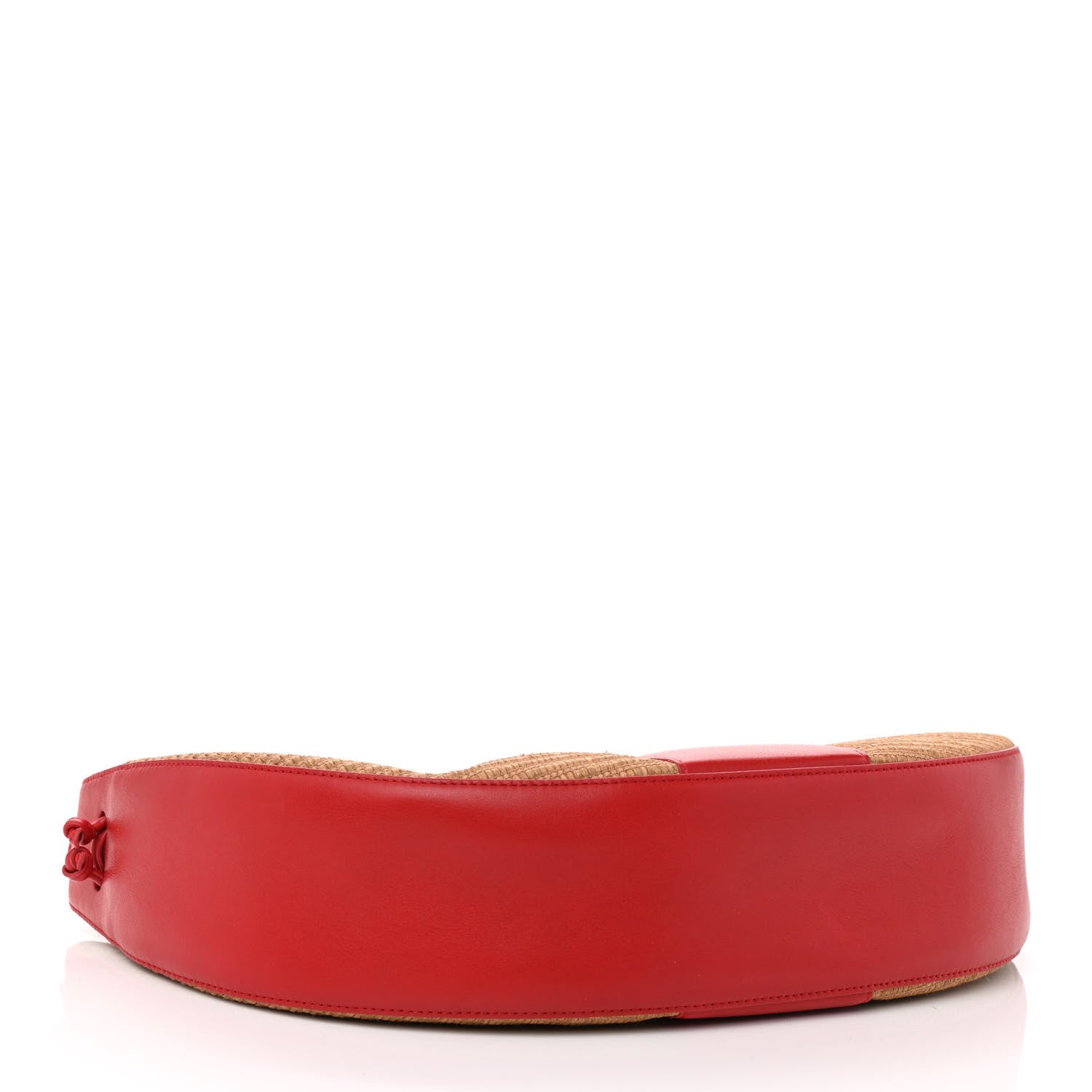 Mansur Gavriel Raffia Calfskin Lilium Bag Flamma 4 of 7