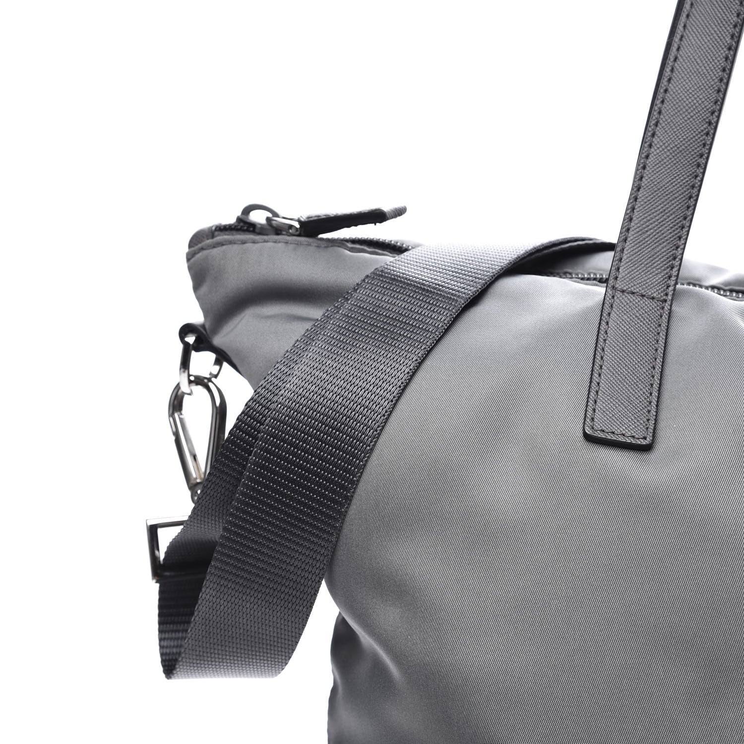 Prada Tessuto Nylon Saffiano Tote Ardesia 9 of 11