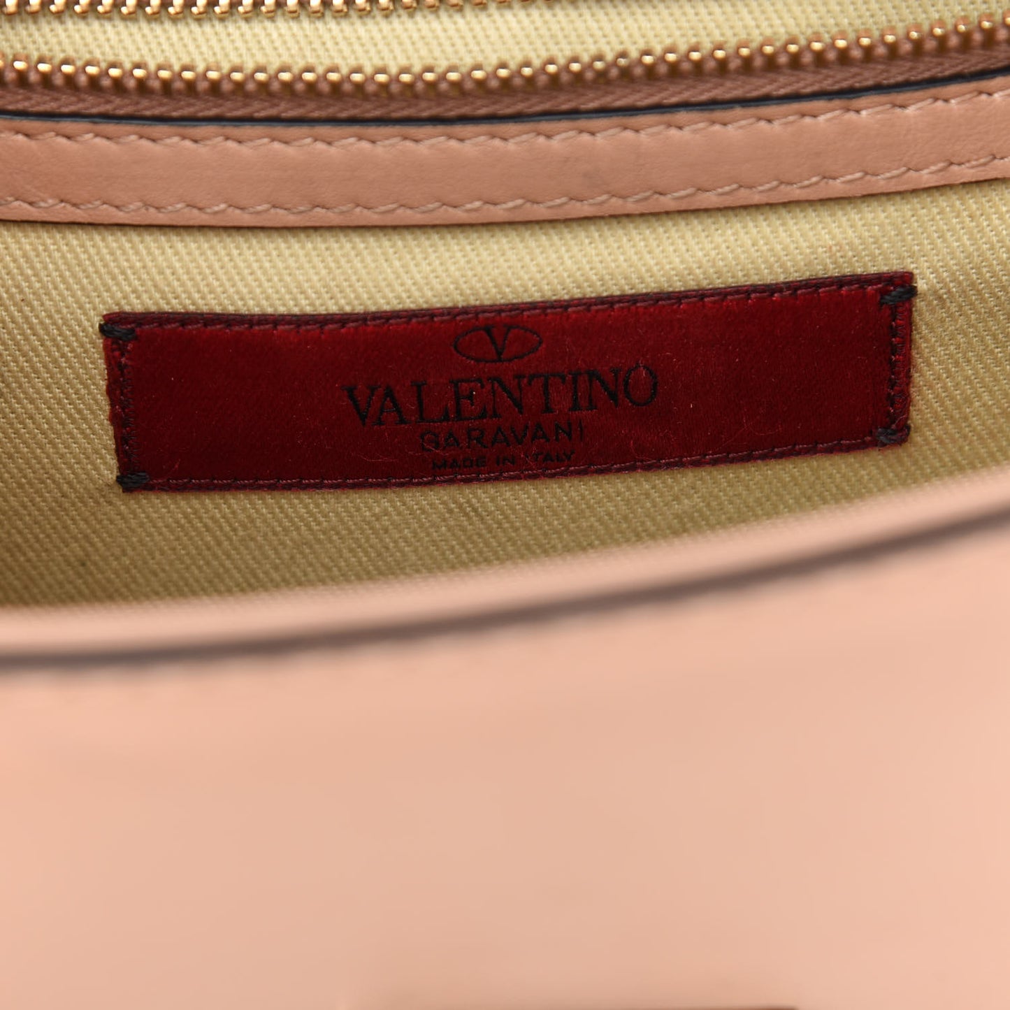 Vitello Small Glam Lock Rockstud Flap Skin Sorbet