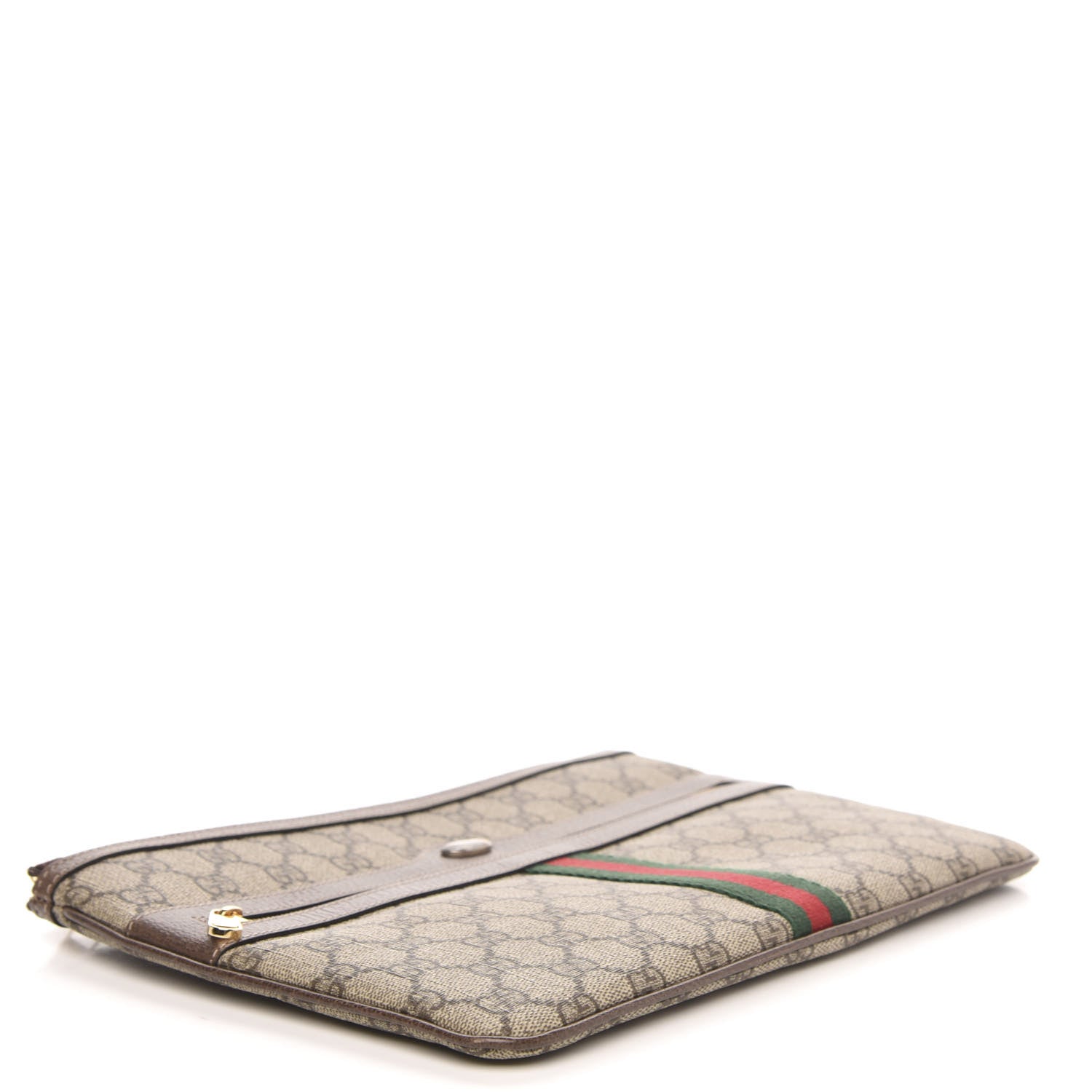 Gucci GG Supreme Monogram Large Ophidia Pouch Clutch Brown 4 of 8