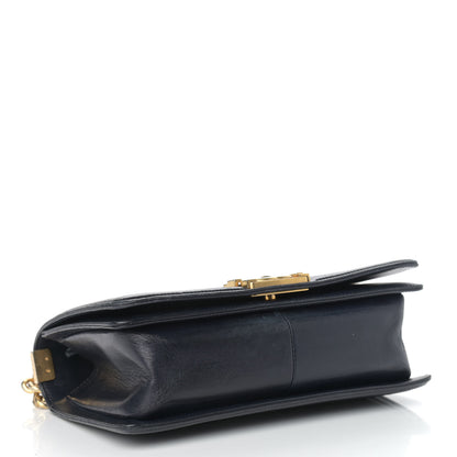 Chanel Lambskin Quilted Medium Boy Flap Dark Navy 3 of 14