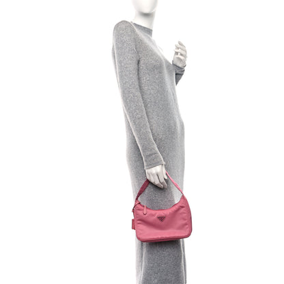 Prada Tessuto Nylon Mini Re-Edition 2000 Bag Begonia 2 of 8