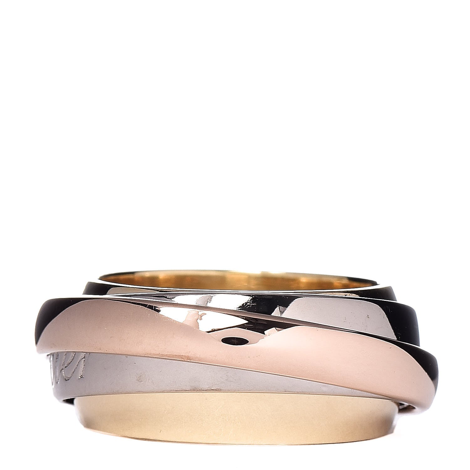 Cartier 18K Pink Yellow White Trinity Must Essence Ring 51 5.75 3 of 5