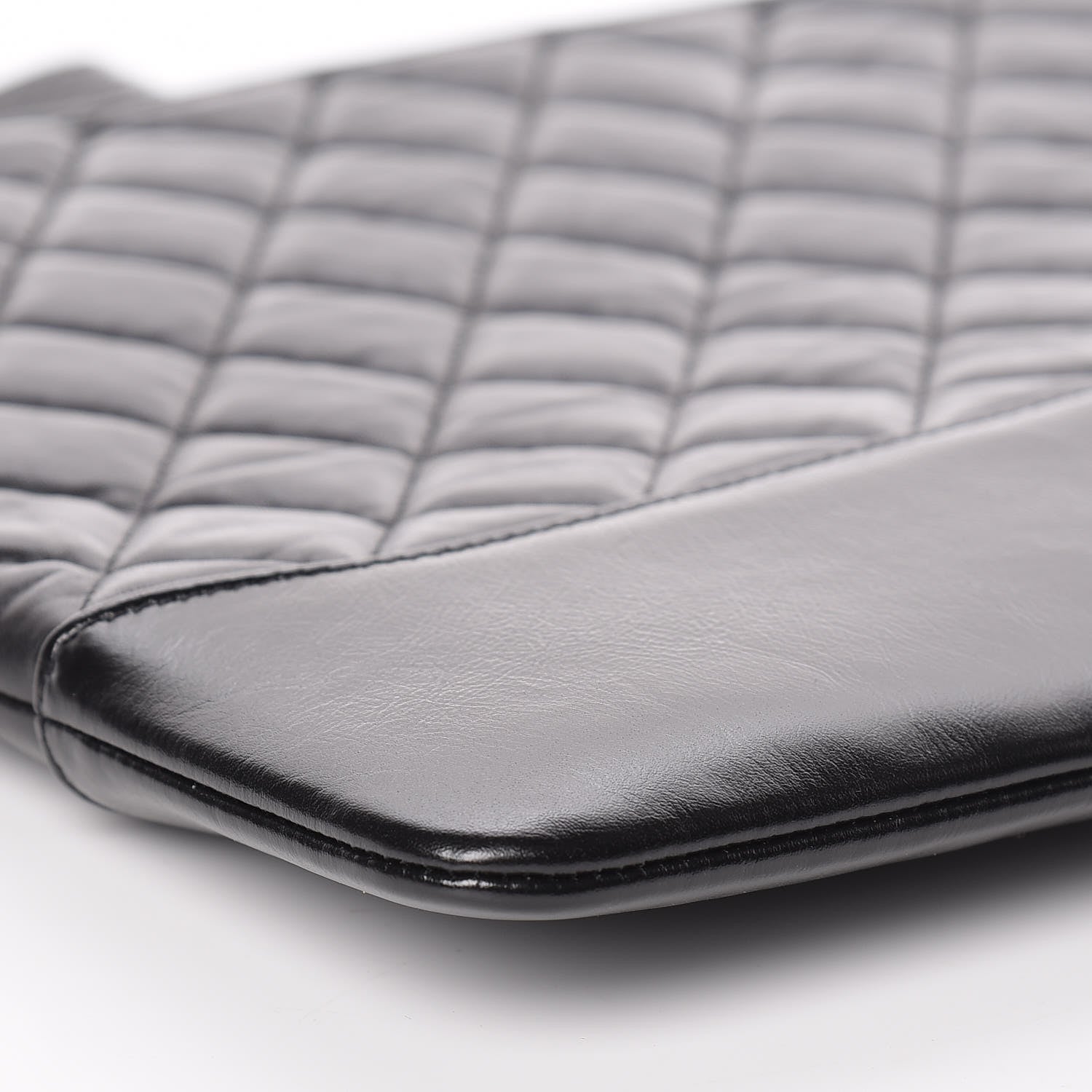 Chanel Aged Calfskin Quilted Large Gabrielle Cosmetic Case Black 8 of 9