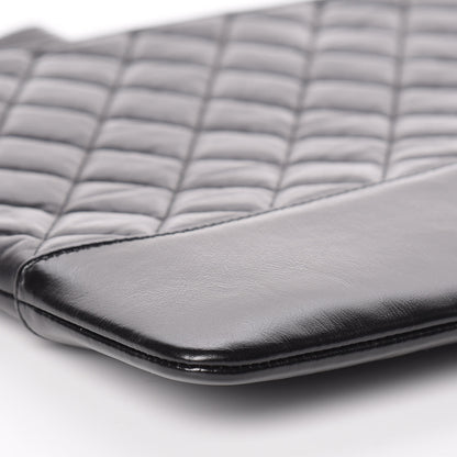 Chanel Aged Calfskin Quilted Large Gabrielle Cosmetic Case Black 8 of 9